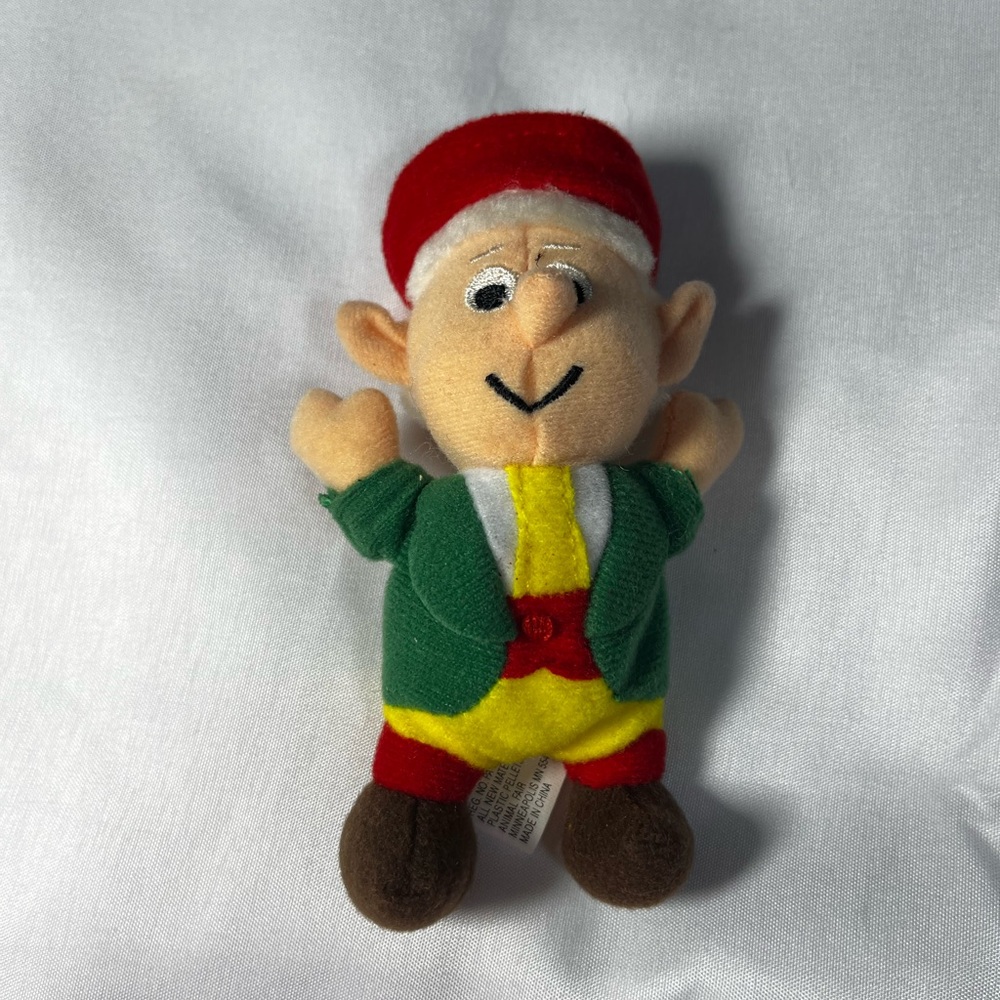 Vintage 90s Ernie Keebler‎ Elf Mini Beans 5” Kellogg’s Plush Toy Figure